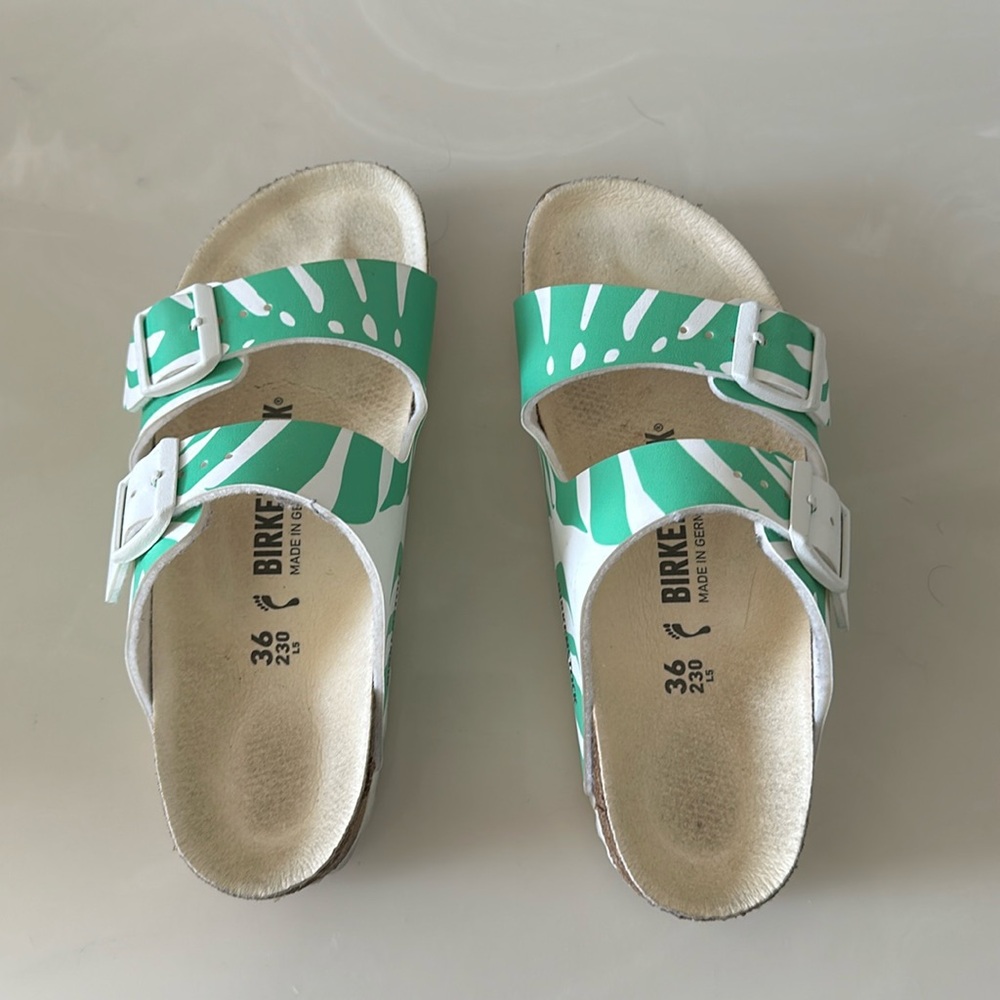 Arizona Birkenstock monstera white/ bold Jane